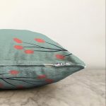 - Sonil-K-7536-Gorsel3 - Realhomes  Rengarenk Zeminli Rengarenk Çiçek Desenli Dijital Baskılı Modern Raşel Kadife Yastık Kırlent Kılıfı Realhomes