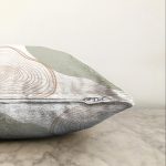 Beyaz Zemin Üzerinde Onedraw Çizimli Geometrik Desen Raşel Kadife Yastık Kırlent Kılıfı Realhomes