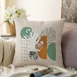 - Sonil-K-7583-Gorsel1 - Realhomes Pastel Renkli Onedraw Çizimli Geometrik Desenli Modern Raşel Kadife Yastık Kırlent Kılıfı Realhomes