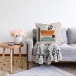 - Sonil-K-7584-Gorsel2 - Realhomes  Pastel Renkli Onedraw Çizimli Geometrik Desenli Modern Raşel Kadife Yastık Kırlent Kılıfı Realhomes