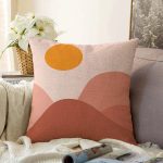 - Sonil-K-7594-Gorsel1 - Realhomes  Pastel Zemin Üzerinde Renkli Güneş Temalı Raşel Kadife Yastık Kırlent Kılıfı Realhomes