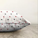 - Sonil-K-7648-Gorsel3 - Realhomes  Beyaz Zeminli Renkli Puantiyeli Dijital Baskılı Modern Raşel Kadife Yastık Kırlent Kılıfı Realhomes