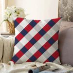 Beyaz Zemin Üzerinde Renkli Geometrik Desenli Dijital Baskılı Modern Raşel Kadife Yastık Kılıfı Realhomes