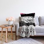 - Sonil-K-7676-Gorsel2 - Realhomes  Beyaz Zeminli Geometrik Çizimli Dijital Baskılı Modern Raşel Kadife Yastık Kırlent Kılıfı Realhomes