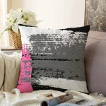 - Sonil-K-7678-Gorsel1 - Realhomes  Beyaz Zeminli Renkli Soyut Çizim Dijital Baskılı Modern Raşel Kadife Yastık Kırlent Kılıfı Realhomes