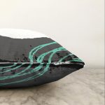 Beyaz Zeminli Renkli Soyut Çizim Dijital Baskılı Modern Raşel Kadife Yastık Kırlent Kılıfı Realhomes