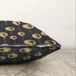 - Sonil-K-7691-Gorsel3 - Realhomes Siyah Zemin Üzerinde Gold Detaylı Balon Çizimli Modern Raşel Kadife Yastık Kırlent Kılıfı Realhomes