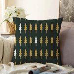 - Sonil-K-7713-Gorsel1 - Realhomes Siyah Zemin Üzerinde Gold Detaylı Çamağacı Desenli Modern Raşel Kadife Yastık Kırlent Kılıfı Realhomes