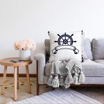 - Sonil-K-7726-Gorsel2 - Realhomes Beyaz Zemin Üzerinde Modern Dümen Desenli Raşel Kadife Yastık Kırlent Kılıfı Realhomes