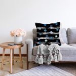 - Sonil-K-7731-Gorsel2 - Realhomes Siyah Zeminli Renkli Puantiyeli Dijital Baskılı Modern Raşel Kadife Yastık Kırlent Kılıfı Realhomes