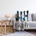 - Sonil-K-7732-Gorsel2 - Realhomes  Beyaz Zeminli Renkli Puantiyeli Dijital Baskılı Modern Raşel Kadife Yastık Kırlent Kılıfı Realhomes