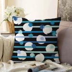 Renkli Zeminli Renkli Puantiyeli Dijital Baskılı Modern Raşel Kadife Yastık Kırlent Kılıfı Realhomes