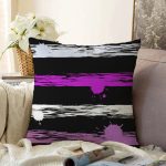 - Sonil-K-7737-Gorsel1 - Realhomes Siyah Zeminli Renkli Puantiyeli Dijital Baskılı Modern Raşel Kadife Yastık Kırlent Kılıfı Realhomes