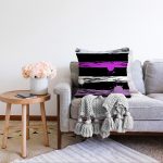 - Sonil-K-7737-Gorsel2 - Realhomes Siyah Zeminli Renkli Puantiyeli Dijital Baskılı Modern Raşel Kadife Yastık Kırlent Kılıfı Realhomes