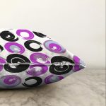 - Sonil-K-7739-Gorsel3 - Realhomes  Beyaz Zeminli Renkli Yuvarlak Desenli Dijital Baskılı Modern Raşel Kadife Yastık Kırlent Kılıfı Realhomes