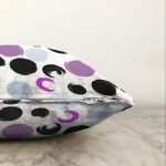 - Sonil-K-7740-Gorsel3 - Realhomes  Beyaz Zeminli Renkli Yuvarlak Desenli Dijital Baskılı Modern Raşel Kadife Yastık Kırlent Kılıfı Realhomes