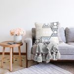 - Sonil-K-7746-Gorsel2 - Realhomes  Beyaz Zemin Üzerinde Renkli Geometrik Şekilli Dijital Baskılı Modern Raşel Kadife Yastık Kılıfı Realhomes