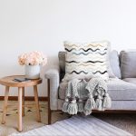 Beyaz Zeminli Renkli Zigzag Desenli Dijital Baskılı Modern Raşel Kadife Yastık Kırlent Kılıfı Realhomes