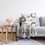 - Sonil-K-7751-Gorsel2 - Realhomes  Beyaz Zemin Üzerinde Renkli Geometrik Şekilli Dijital Baskılı Modern Raşel Kadife Yastık Kılıfı Realhomes