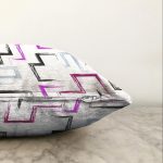 - Sonil-K-7752-Gorsel3 - Realhomes  Beyaz Zeminli Renkli Modern Çizimli Dijital Baskılı Modern Raşel Kadife Yastık Kırlent Kılıfı Realhomes