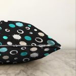 - Sonil-K-7763-Gorsel3 - Realhomes  Siyah Zeminli Renkli Puantiyeli Dijital Baskılı Modern Raşel Kadife Yastık Kırlent Kılıfı Realhomes