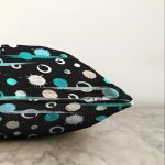 - Sonil-K-7765-Gorsel3 - Realhomes  Siyah Zeminli Renkli Puantiyeli Dijital Baskılı Modern Raşel Kadife Yastık Kırlent Kılıfı Realhomes