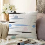 - Sonil-K-7773-Gorsel1 - Realhomes  Beyaz Zeminli Renkli Puantiyeli Dijital Baskılı Modern Raşel Kadife Yastık Kırlent Kılıfı Realhomes