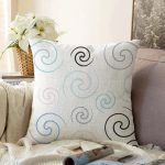 - Sonil-K-7774-Gorsel1 - Realhomes  Beyaz Zemin Üzerinde Renkli Desenli Dijital Baskılı Modern Raşel Kadife Yastık Kırlent Kılıfı Realhomes