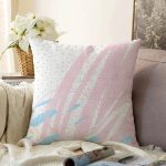 - Sonil-K-7815-Gorsel1 - Realhomes Beyaz Zeminli Renkli Modern Çizgili Dijital Baskılı Modern Raşel Kadife Yastık Kırlent Kılıfı Realhomes