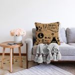 - Sonil-K-7853-Gorsel2 - Realhomes  Renkli Zemin Üzerinde Yılbaşı Desenli Merry Christmas Yazılı Raşel Kadife Yastık Kırlent Kılıfı Realhomes