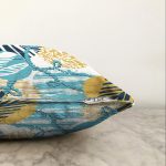 - Sonil-K-7914-Gorsel3 - Realhomes  Beyaz Zemin Ğzerşnde Renkli Yaprak Desenli Halat Motifli Raşel Kadife Yastık Kırlent Kılıfı Realhomes