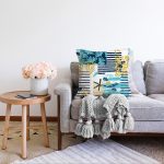 - Sonil-K-7919-Gorsel2 - Realhomes  Beyaz Zemin Üzerinde Renkli Deniz Motifli Raşel Kadife Yastık Kırlent Kılıfı Realhomes