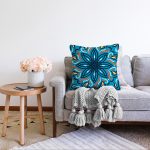 - Sonil-K-7936-Gorsel2 - Realhomes Renkli Zemin Üzerinde Çini Desenli Dijital Baskılı Modern Raşel Kadife Yastık Kırlent Kılıfı Realhomes