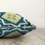 - Sonil-K-7938-Gorsel3 - Realhomes Renkli Zemin Üzerinde Çini Desenli Dijital Baskılı Modern Raşel Kadife Yastık Kırlent Kılıfı Realhomes