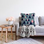 - Sonil-K-7948-Gorsel2 - Realhomes Renkli Zemin Üzerinde Pastel Renkli Siyah Çamağacı Desenli Raşel Kadife Yastık Kırlent Kılıfı Realhomes