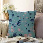 - Sonil-K-7953-Gorsel1 - Realhomes  Renkli Zeminli Kartanesi Desenli Dijital Baskılı Modern Raşel Kadife Yastık Kırlent Kılıfı Realhomes