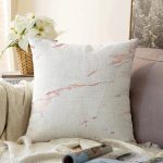 - Sonil-K-7966-Gorsel1 - Realhomes  Beyaz Zeminli Modern Mermer Desenli Dijital Baskılı Modern Raşel Kadife Yastık Kırlent Kılıfı Realhomes