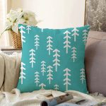 Beyaz Zemin Üzerinde Renkli Geometrik Desenli Dijital Baskılı Modern Raşel Kadife Yastık Kılıfı Realhomes