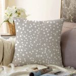 - Sonil-K-8054-Gorsel1 - Realhomes Renkli Zeminli Beyaz Puantiye Desenli Dijital Baskılı Modern Raşel Kadife Yastık Kırlent Kılıfı Realhomes