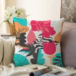 - Sonil-K-8065-Gorsel1 - Realhomes Beyaz Zemin Rengarenk Çiçek Desenli Dijital Baskılı Modern Raşel Kadife Yastık Kırlent Kılıfı Realhomes