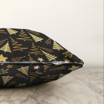 Renkli Zeminli Çam Ağacı Desenli Dijital Baskılı Modern Raşel Kadife Yastık Kırlent Kılıfı Realhomes