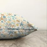 Renkli Zeminli Deniz Yıldızı Desenli Dijital Baskılı Modern Raşel Kadife Yastık Kırlent Kılıfı Realhomes