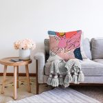 - Sonil-K-8088-Gorsel2 - Realhomes  Rengarenk Zemin Üzerinde Pastel Desenli Çiçek Motifli Modern Raşel Kadife Yastık Kırlent Kılıfı Realhomes