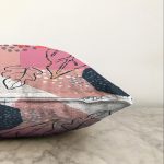 - Sonil-K-8088-Gorsel3 - Realhomes  Rengarenk Zemin Üzerinde Pastel Desenli Çiçek Motifli Modern Raşel Kadife Yastık Kırlent Kılıfı Realhomes