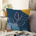 Rengarenk Zemin Üzerinde Pastel Desenli Çiçek Motifli Modern Raşel Kadife Yastık Kırlent Kılıfı Realhomes