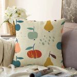 - Sonil-K-8141-Gorsel1 - Realhomes Pastel Zeminli Renkli Meyva Desenli Dijital Baskılı Modern Raşel Kadife Yastık Kırlent Kılıfı Realhomes