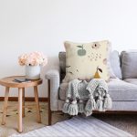 - Sonil-K-8142-Gorsel2 - Realhomes  Pastel Zeminli Renkli Meyva Desenli Dijital Baskılı Modern Raşel Kadife Yastık Kırlent Kılıfı Realhomes