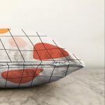 - Sonil-K-8158-Gorsel3 - Realhomes  Beyaz Zeminli Geometrik Desenli Dijital Baskılı Modern Raşel Kadife Yastık Kırlent Kılıfı Realhomes