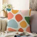 - Sonil-K-8159-Gorsel1 - Realhomes Beyaz Zeminli Geometrik Desenli Dijital Baskılı Modern Raşel Kadife Yastık Kırlent Kılıfı Realhomes