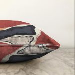 Renkli Zeminli Geometrik Desenli Dijital Baskılı Modern Raşel Kadife Yastık Kırlent Kılıfı Realhomes